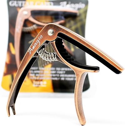 Adagio Deluxe Bronze Capo for Acoustic & Electric Guitars with Quick Release