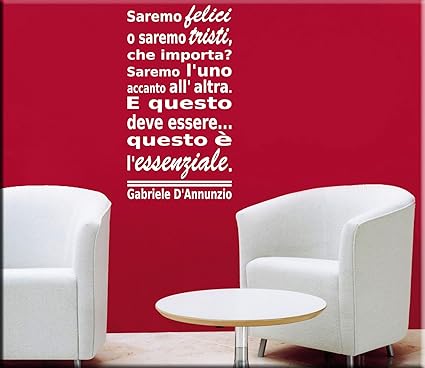 Essebi Adesivo Murale Frasi Aforismi Amore Casa Famiglia Citazione D Annunzio Decorazioni Murali Amazon It Fai Da Te