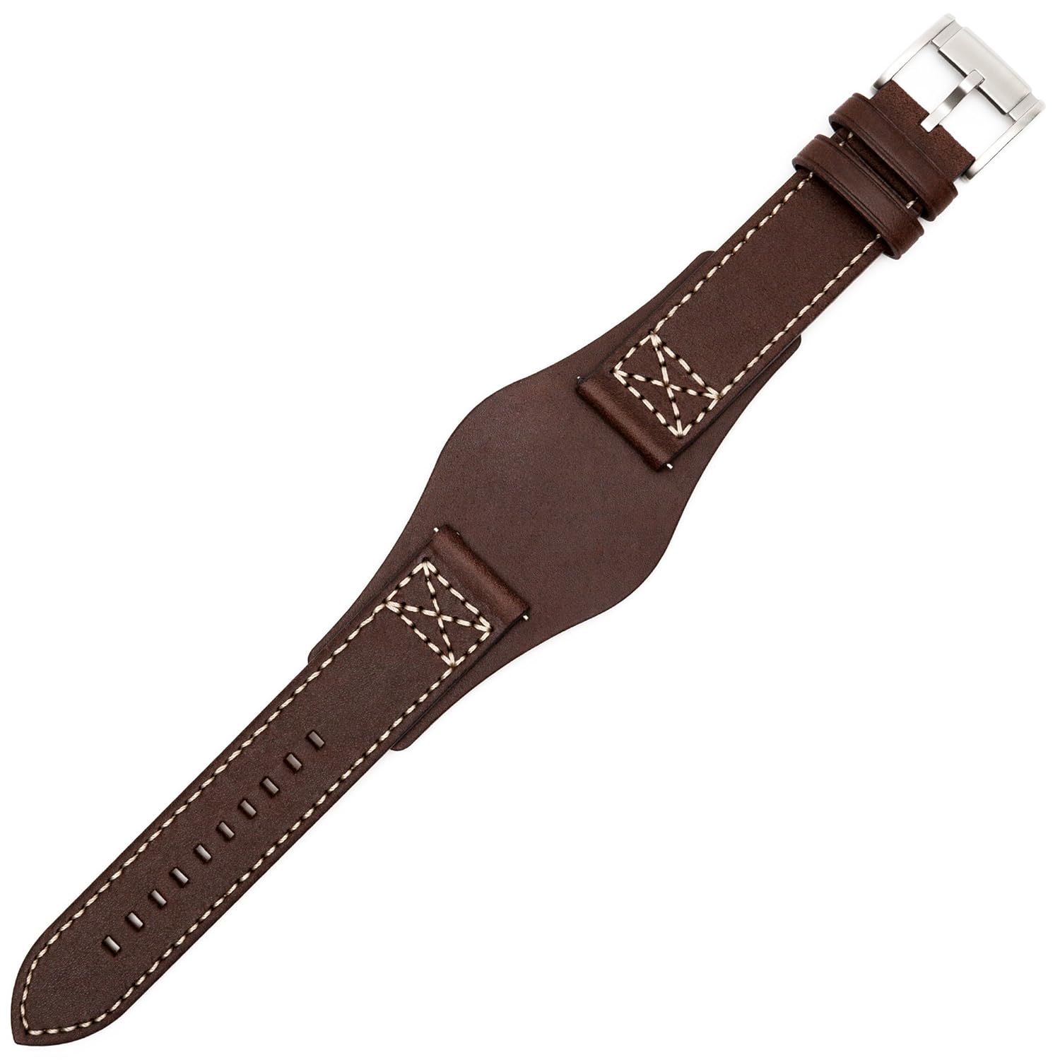 Fossil 22 mm Brown Leather Watch Strap Case Number CH 2599 Size