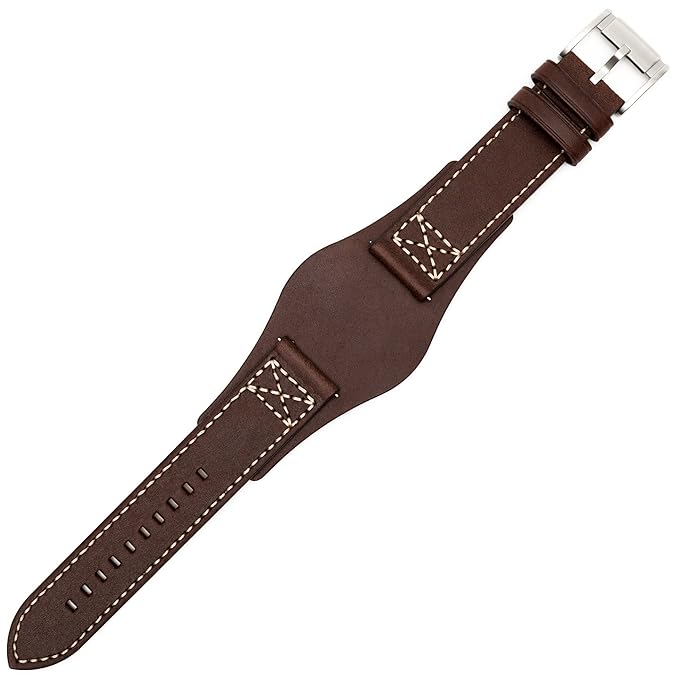 Fossil 22 mm Brown Leather Watch Strap Case Number CH 2599 Size Replacement Band For Watch
