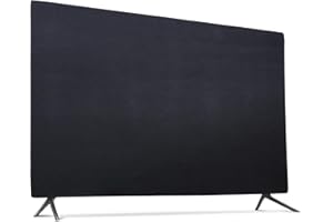TXEsign Indoor TV Set Cover, Soft Stretch Fabric Universal 55“ Flat Screen Dust-proof Protector (55", Black)