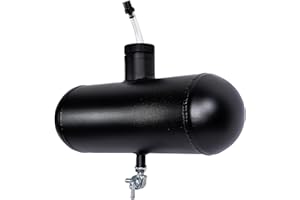 JMCHstore Aluminum Mini bike Gas Fuel Tank Cylinder 4x12'' for Coleman Baja Montser Mega moto Predator Hemi non 212 Engine, Massimo Axis RealTree Motovox Mototec Dirt Gas Bike, Go Kart Parts (Black)