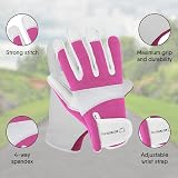WESTWOOD FOX Gardening Gloves Leather Thorn Safety Heavy Duty Pink Medium view 5