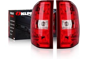 OKLPF Rear Brake Tail Light Compatible With 2007-2013 Chevy Silverado 1500 2500HD 3500HD,Replacement Red Taillight Assembly,Included Bulbs and Harness,Driver and Passenger Side