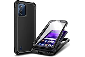 WDHD Designed for BLU View Speed 5G Case with [Built-in Screen Protector], Full-Body Protective Shockproof Rugged Bumper Cover Case for BLU View Speed 5G B1550VL -Black