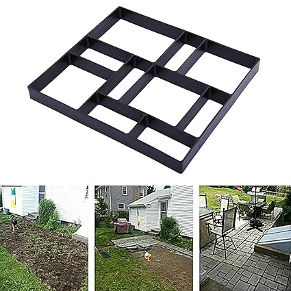 12 Pack 16 Square Plastic Resin Patio Paver Paving Stepping Stone