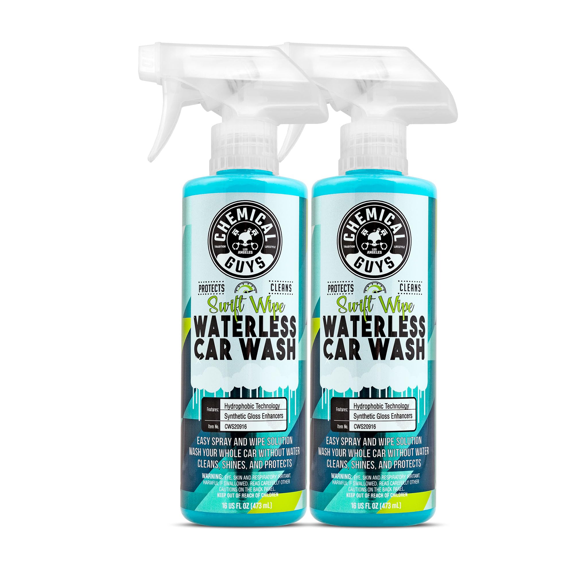 Chemical Guys, Swift Wipe Waterless Car Wash Spray, High Lube, 16 oz, 2 Pk