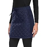 MoFiz Women's Quilted Puffer Skirt Insulated Warm Winter Skirt with Full Zipper Snow Skirts for Hiking Running Golf Outdoor