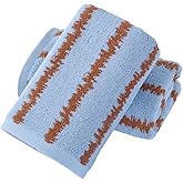 YiLUOMO Pale Blue Modern Wave Pattern Design Hand Towel Set of 2 Ultra Soft 100% Cotton Quick Dry Highly Absorbent Bathroom Hand Towels 13x 29 Inch
