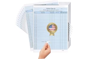 NextDayLabels Patient Sign-in Sheets - HIPAA Compliant, 3-Part Carbonless NCR Forms - 25 Sets, 625 Labels - Confidential Medical, Dental, Health Office Use - Made in USA - Blue