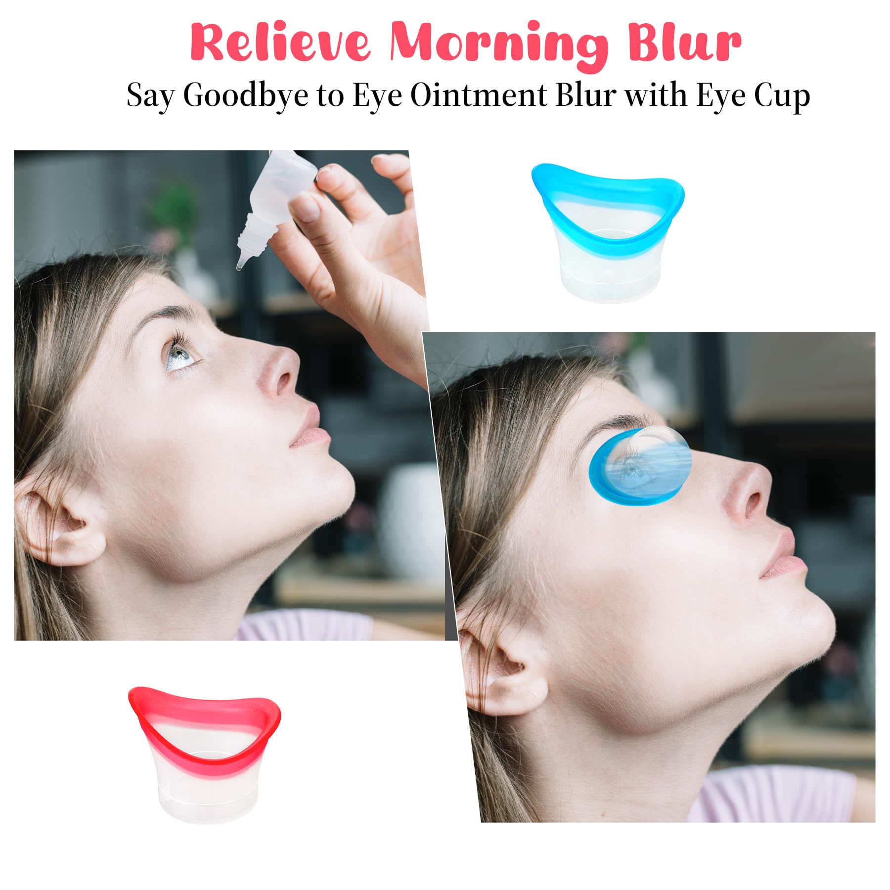 2pcs Eye Wash Cup Eye Wash Bath Kit Silicone Eyes Cleansing Cup for Eyes Rinse Portable eye Care Tool Cleaner for Quick Effective SoothingTired eyes Refresh Clean Dust Makeup Irritants