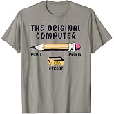 The Original Computer Sarcastic Funny IT Tech Print Delete T-Shirt