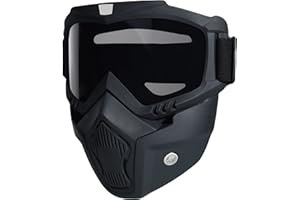 BROYEUR Paintball Mask Anti Fog, Full Face Tactical Mask Goggles Detachable for Motorcycle Cycling Skiing Halloween CS Game Cosplay