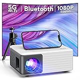 Mini Projector with WiFi and Bluetooth, AKIYO 1080P