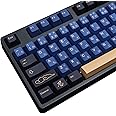 MOLGRIA Blue Samurai Keycaps, 129 Set PBT KeyCaps for Gaming Keyboard, Cherry Profile Dye Sublimation Custom Keycaps with Puller for Gateron Kailh Cherry MX Switch 104/87/71/61 60 Percent Keyboard