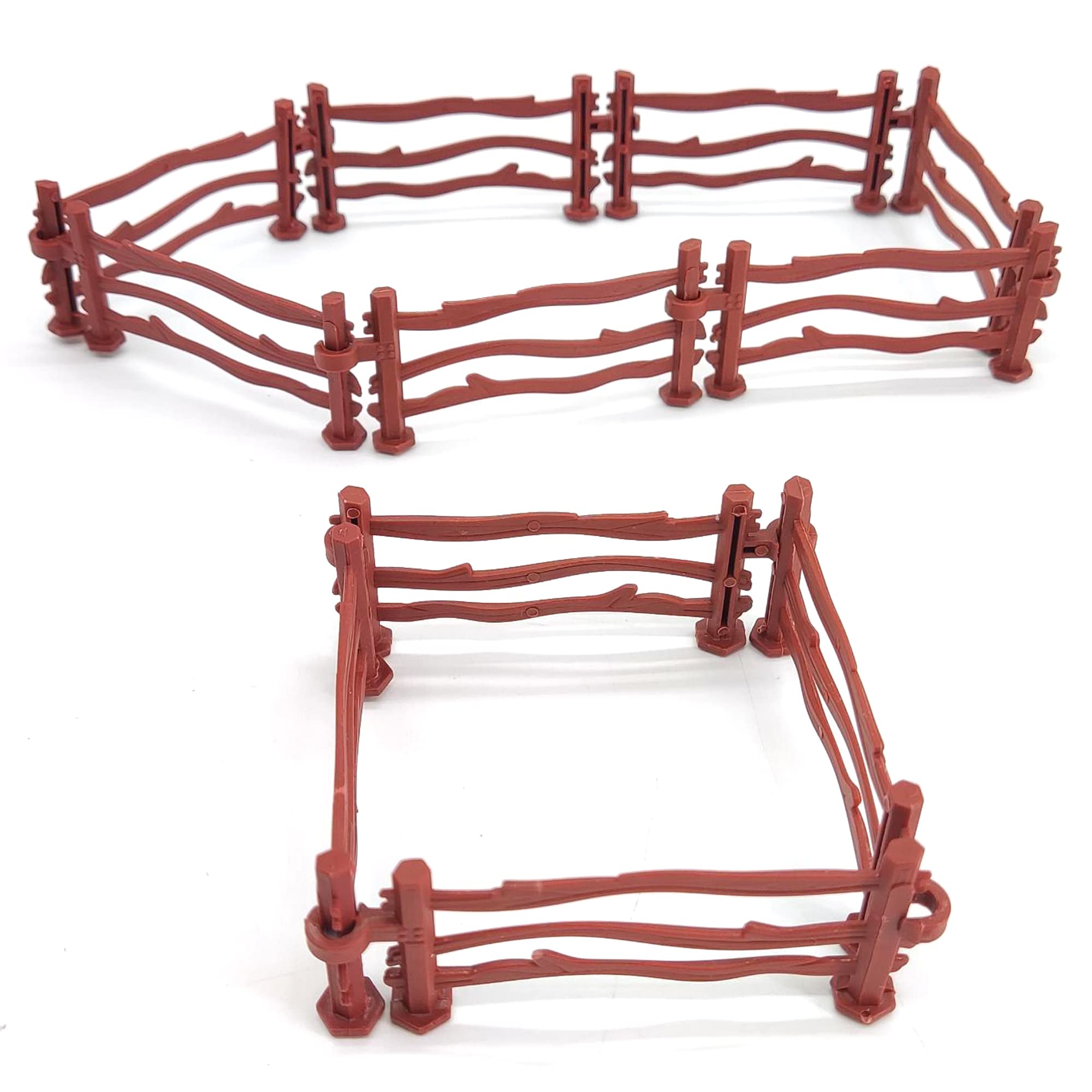 50 Pieces Mini Horse Corral Fence Set Accessories Fence Fence Fence Farm Belt Fencing Accessories Plastic Farm Fence Fences Farm Mini Plastic Garden Fence Farm Animals DIY Decoration Supplies