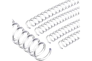 PATIKIL 10mm(3/8") Plastic Spiral Binding Coils, 20 Pcs Binding Spirals 50 Sheet Capacity 4:1 Pitch Binding Spirals for Bindi