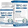 BPC 157 Peptide Capsules 1000 mcg, supports muscle growth, tissue repair, strength, non-GMO, gluten-free, 60 capsules