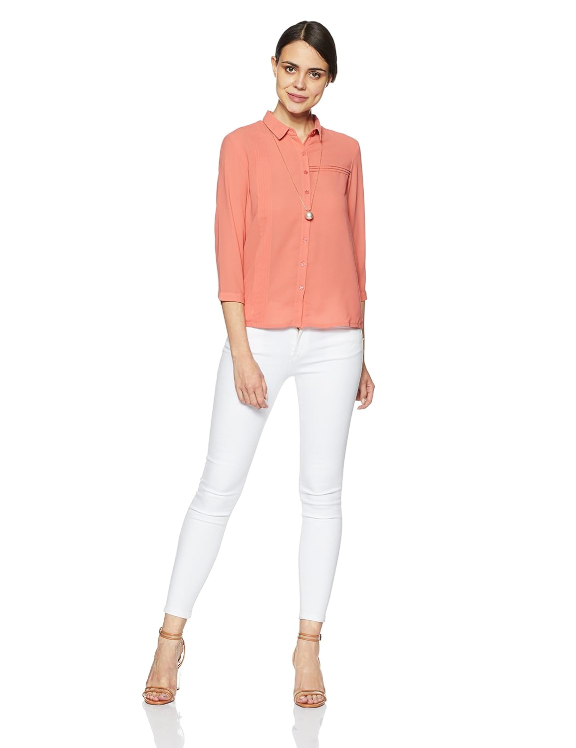van heusen women's plain regular fit shirt