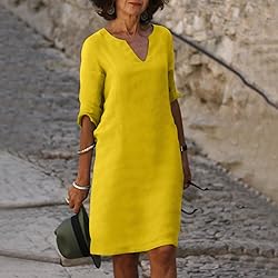 Cotton Linen Dresses For Women 2023,Trendy Summer