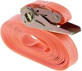 ASelected Heavy Duty Ratchet Straps 2.5 cm x 5 m Orange Set of 6 view 5