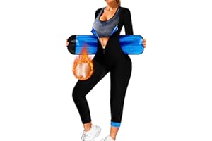 QZSH Women Sauna Suit Sweat Shirt Slimming Vest Hot Top Jumpsuit Shapewear,Armpit and Crotch Mesh