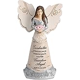 Pavilion Gift Company Elements - Grandmother Guardian Angel Figurine 6 Inch, Solid, Pink