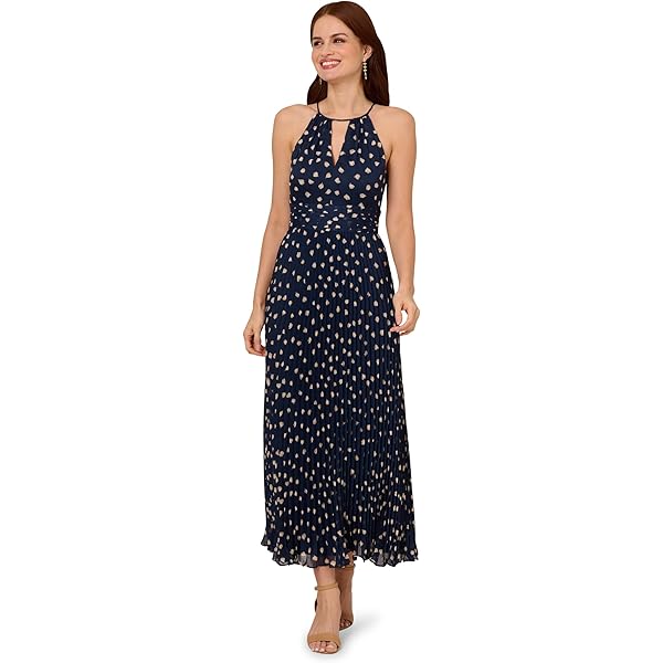 adrianna papell women's floral sequin fit & flare dress Arlette Wide Fit - Light Tan Satin main image 1