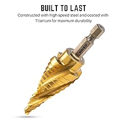 NEIKO 10180A Steel Spiral Quick-Change Step Drill
