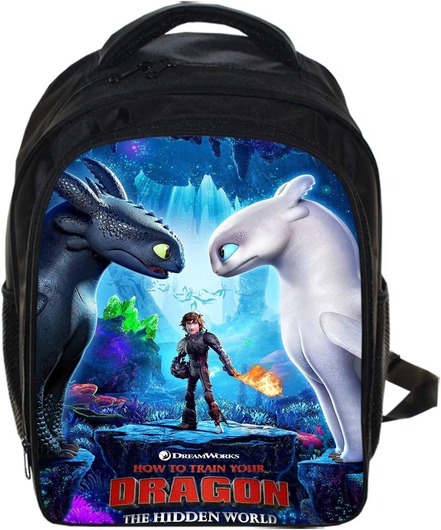 Westpower How to Train Your Dragon Backpack Creative Polyester Comfortable Wear Primary School Bag，Personality Backpack，Children's School Bag