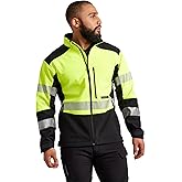 TRUEWERK Men's Softshell Work Jacket - S3 Solution Coat Technical Workwear, Lightweight, Waterproof with 4-Way Stretch