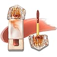 Mistine Makeup Lip Gloss Lip Plumber Non-sticky Tinted Lip Gloss Infused with 1% Peptide Moisturizing Shiny Finish Lip Tint Hydrating Lifter Gloss Lightweight Feeling Lip Oil J06 Amber Brown 0.1 fl oz