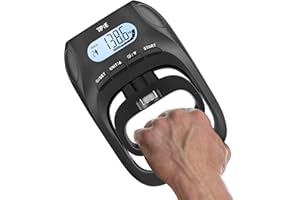 TIPRE 396lbs/180kg Grip Strength Tester, Hand Grip Dynamometer, Digital Grip Strength Tester with LCD Display, Adjustable Hand Grip Training Gauge, Hand Grip Testing for Sports Home School Use