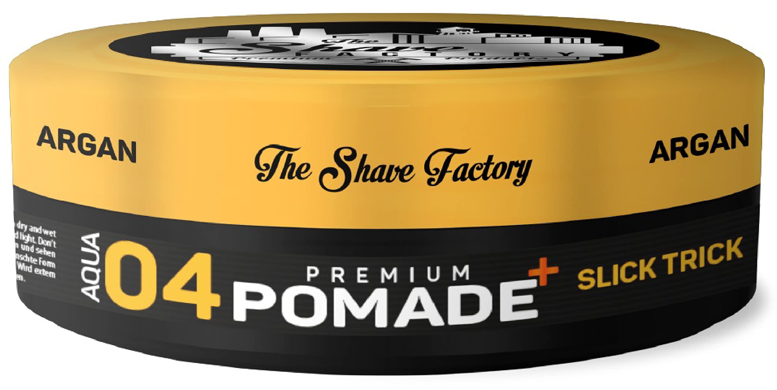 The Shave Factory Premium Pomade 150ml 04 Slick Trick with Argan Extra Hold Extra Shine