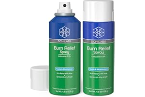 DCH Labs Burn Relief Spray: Cooling and Moisturizing Itch Relief with Aloe for Sunburn Pain - 4.5 oz (128 g) 2-Pack
