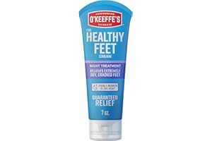 O'Keeffe's for Healthy Feet Night Treatment Foot Cream - 7 oz Tube (1 Pack) - Guaranteed Overnight Relief for Extremely Cracked, Dry Feet, Repairing Skincare, Instantly Boosts and Retains Moisture Levels