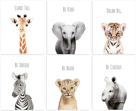 baby animal nursery prints