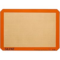 Silpat Premium Non-Stick Silicone Baking Mat, Petite Jelly Roll Size, 8-1/4 x 11-3/4, AE295205-01,Orange