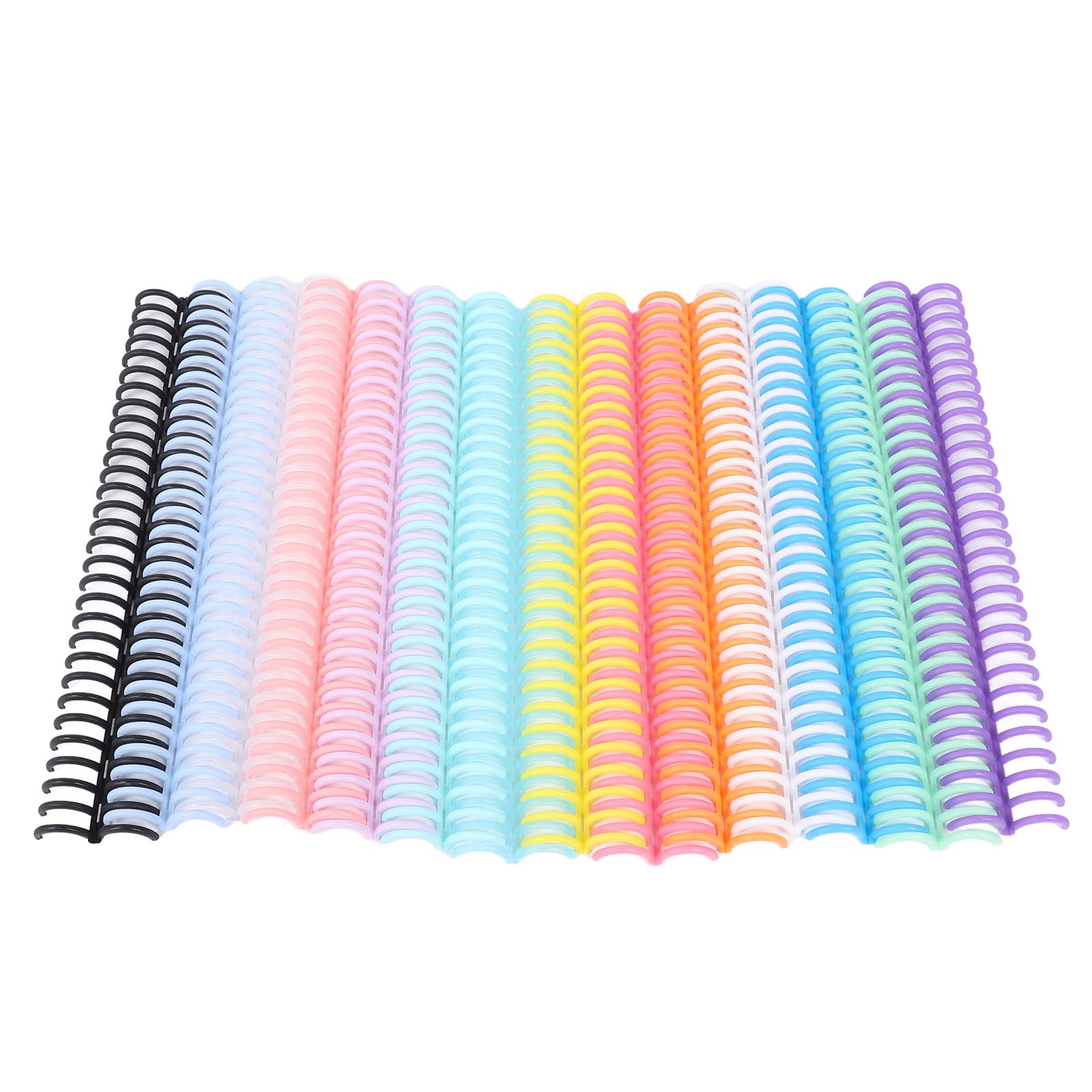 14Pcs Binding Combs, 14 Vibrant Color Plastic Spines 30 Ring Comb Binding Easy to Trim 150 Sheet Capacity Professional Finish for Notebook, Desk Calendar