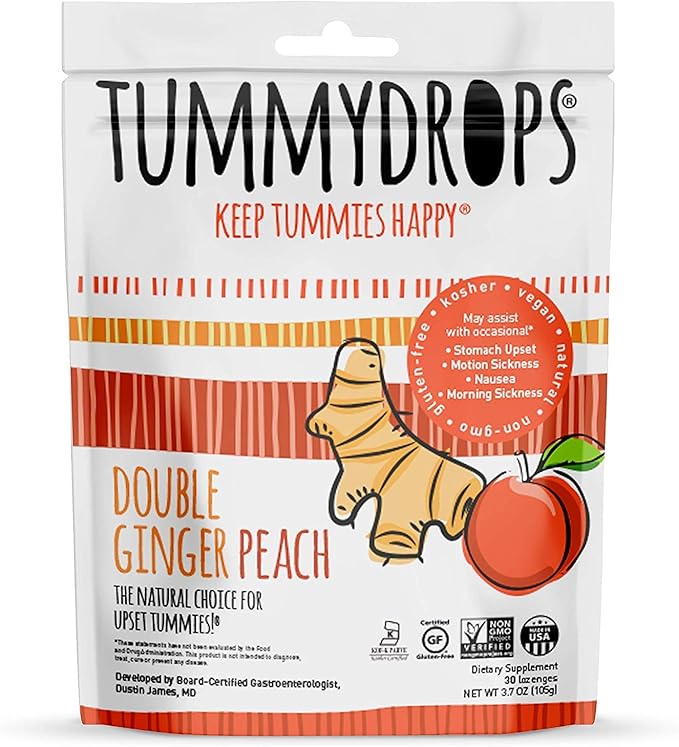 Amazon.co.jp： tummy dropsDouble Ginger Peach（タミードロップスージンジャーピーチキャンディー