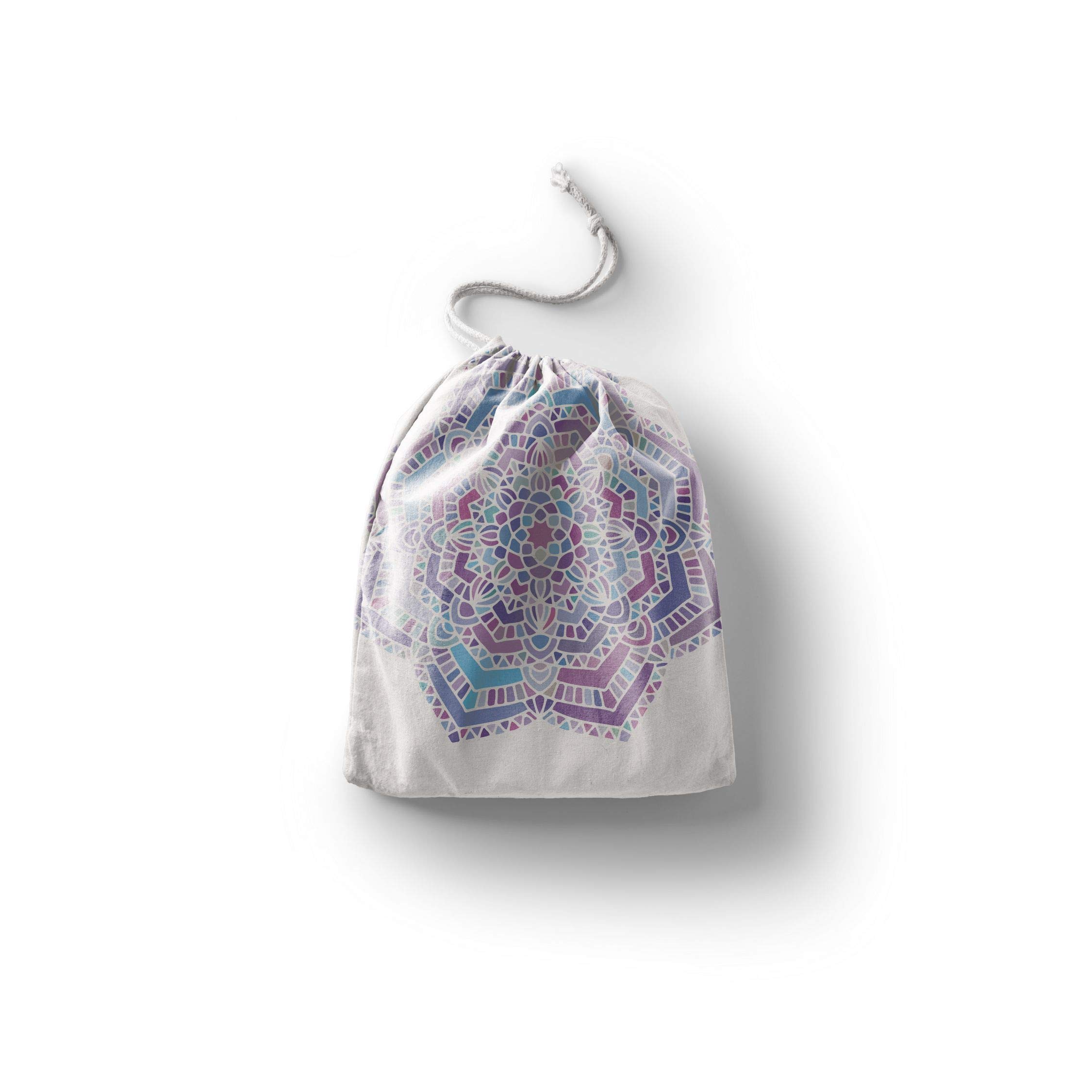 Bonamaison Printed Cotton Produce Bag with Drawstring, Reusable Grocery Bag, Biodegradable Eco-Friendly Bags, Travel Pouch, Sachet Bags, Shopping Bag, Eco Friendly, Foldable, Size: 30x40 Cm