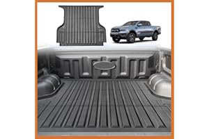 TripleAliners Bed Mat Compatible with Ford Ranger 2019-2023 5FT Bed Pickup Truck Bed Liner Perfectly Flush TPE All Weather Protection Bed Mats