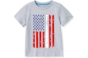 GOENGMO Kid 4th of July T-Shirts Boys Girls American Flag Shirt Patriotic Top Short Sleeve Tees 4-12 Years