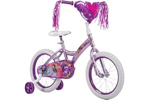 Huffy Disney Girls' Bikes, 12/16 Inch Sizes, Ages 3+ Years Old, Disney Princess, Minnie Mouse, Frozen Bicycles, Characters, Removable Training Wheels, Streamers, Easy Assembly, Durable, Safe