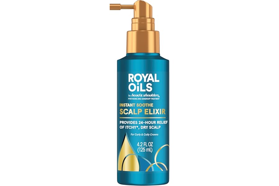 Head & Shoulders Royal Oils Scalp Elixir Treatment, Formulated with Cooling Menthol and Peppermint Oil for Instant Scalp Soothe and Hydration, 4.2 fl oz