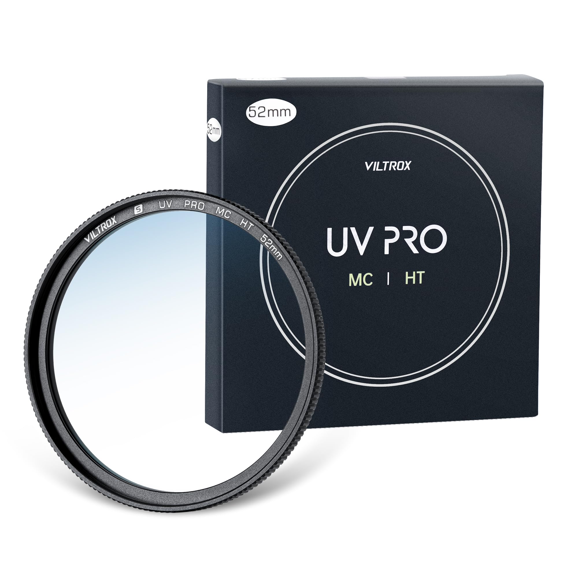 VILTROX 52mm MC UV Protection Filter 18 Multi-Layer Coatings UHD Camera Lens UV Filter, Ultra Hard Coating, Nano Coating, Hydrophobic, Scratch Resistant Ultra-Slim UV Filter for 52mm Camera Lens