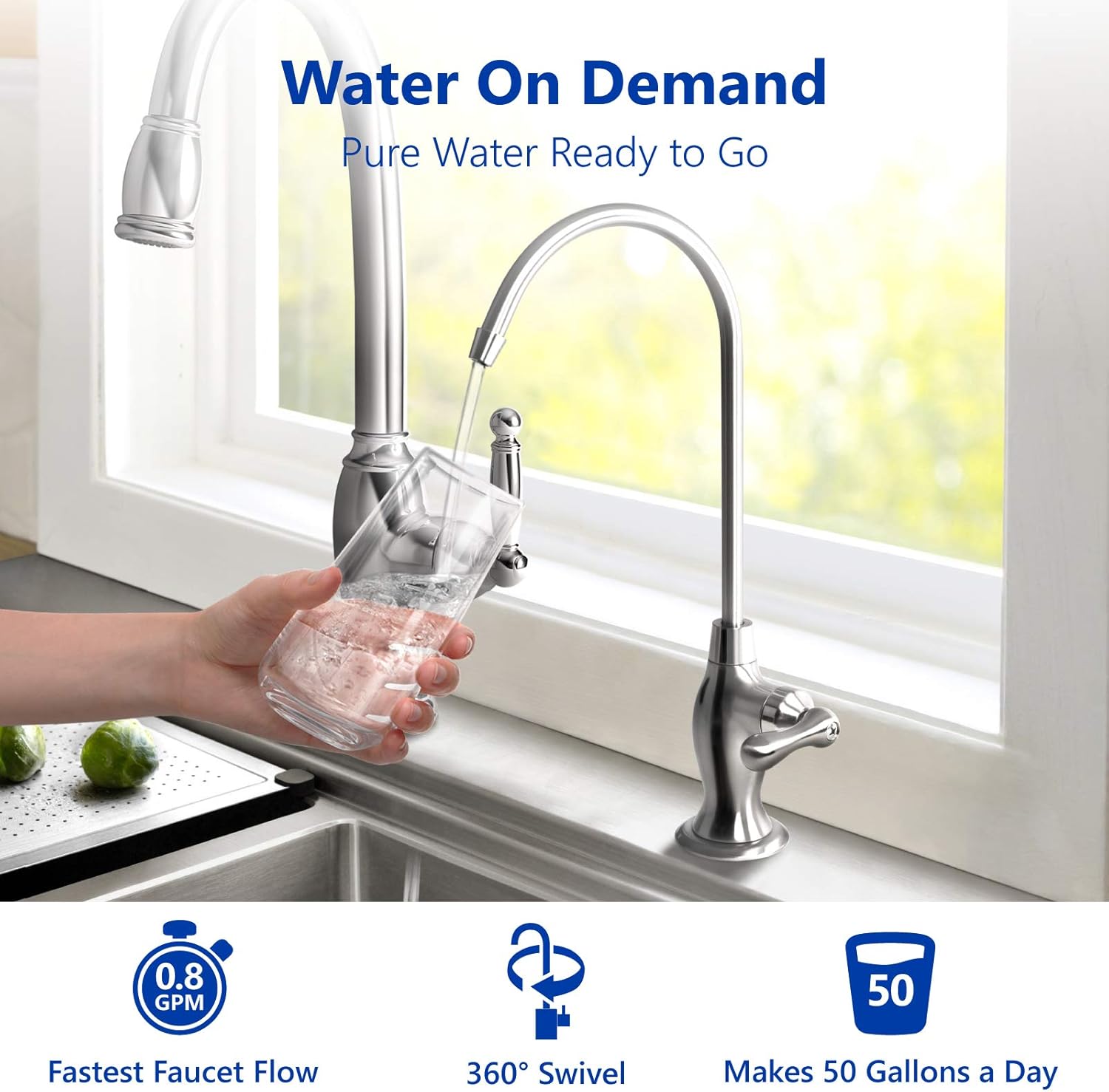 Express Water Reverse Osmosis Alkaline Water Filtration System – 10 Stage RO Water Filter with Faucet and Tank – Under Sink Water Filter – with Alkaline Filter for Added Essential Minerals – 50 GPD: Home Improvement