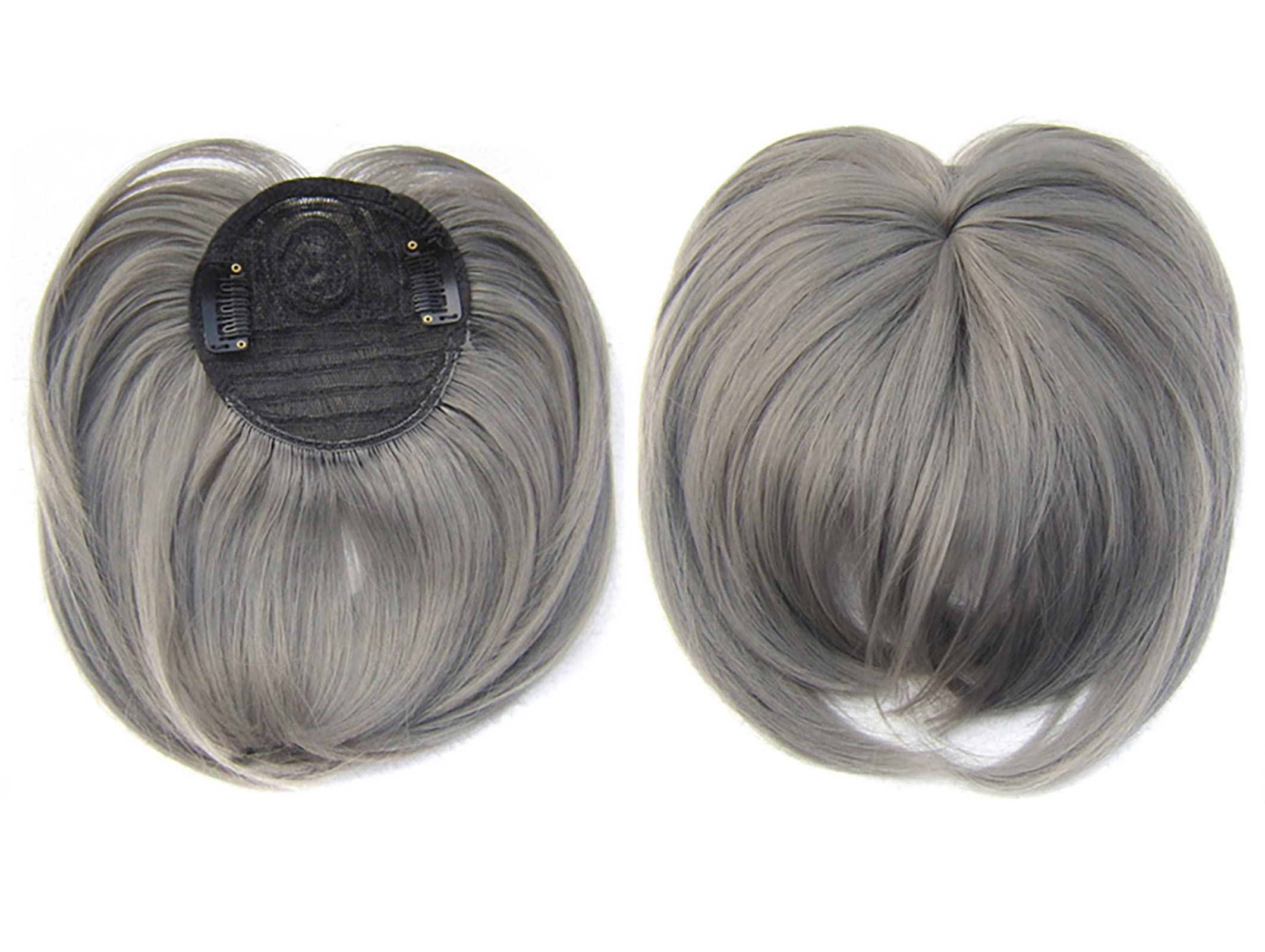 Faringoto Hair Clip in Bangs for Women Toppers Silky Clip-On Hair Topper Wig — image 1