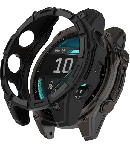AIDOWU Coque + Verre Trempé 9H Pour Garmin Fenix 8 47mm – 3 Pièces, Protection Complète Anti-Rayures
