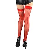 ToBeInStyle Women’s Fine Classic Fishnet Thigh High Stretch Nylon Novelty Stockings